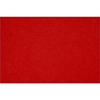 Vilt - Rood Hobbyvilt - DIY Naaien En Decoreren - Voor Kunstprojecten - Afmetingen 42x60cm - Dikte 1mm - 1 Vel Voor Creatieve Gebruiken