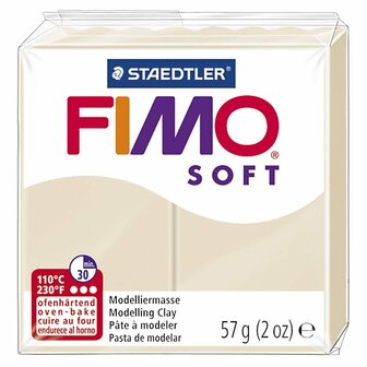 FIMO Soft Boetseerklei Sahara - Ovenhardende klei - Hobbyklei - Knutselklei - Staedtler FIMO soft - Klaar voor gebruik - Zacht en glad - Sahara Kleur - Creatief materiaal - 57gram