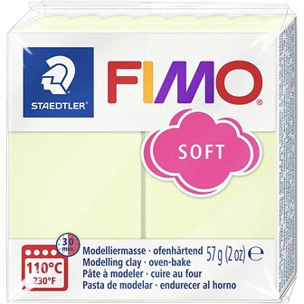 FIMO Soft Boetseerklei Vanille - Ovenhardende klei - Hobbyklei - Knutselklei - Staedtler FIMO soft - Klaar voor gebruik - Zacht en glad - Lichte Klei - 57gram