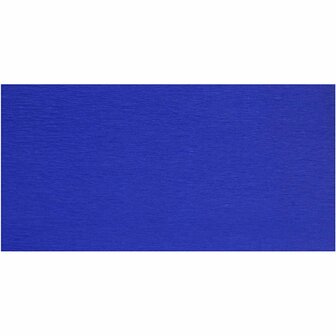 Crepepapier, 50x250 cm, blauw, 1x10vouw