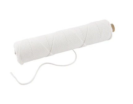 Kaarsenlont - Lont - Kaarsen Maken Lont - Kaarsenkoord - Wick - Vezeldraad - Brandkoord - Voor Pure Paraffine - Formaat 3x12 - 100 gr - 50 m Rol - Voor Hobby &amp; Creatief Werk