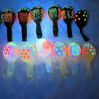 Glow In The Dark Ballonnen - Fluorescerende Ballon - Lichtgevende Ballonnen - Rondjes
