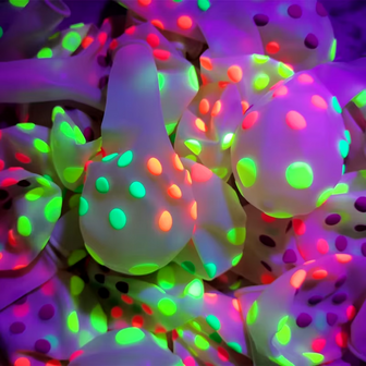 Glow In The Dark Ballonnen - Fluorescerende Ballon - Lichtgevende Ballonnen - Rondjes