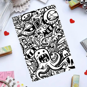 Kleurboek Monsters - Kleurboek Volwassenen En Kinderen - Kleurplaten Monster Print