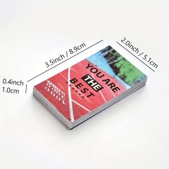 Positieve Quotes Kaartjes - Mini Kaartjes Leuke Uitspraken - Kleurrijk Printje