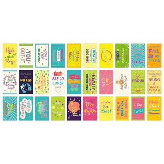 Positieve Quotes Kaartjes - Mini Kaartjes Leuke Uitspraken - Zachte Kleuren