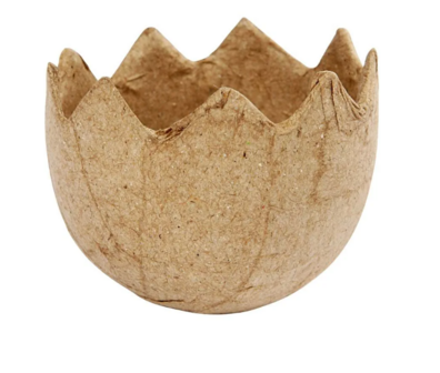 Eierschaal - Papier-M&acirc;ch&eacute; Eierschaal - Witte Knutselschaal - Handgemaakte Paasschaal - Hobby Eierschaal - DIY Decoraties - Creatief Paasdecoreren - Witte Papiermach&eacute; Eierschaal - 4 cm - 8 Stuks