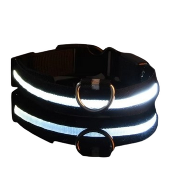 Zwarte Lichtgevende Hondenhalsband LED Verlichting
