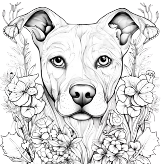 Kleurboek Honden &ndash; Kleurboek met Hondenprints &ndash; Kleurboek Volwassenen Honden &ndash; Kleurboek Kinderen Honden