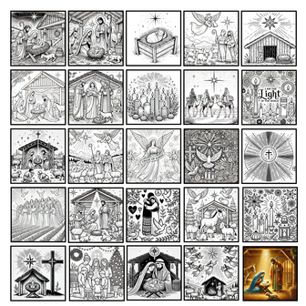 Kerst Kleurboek &ndash; Kleurboek Geboorte van Jezus &ndash; Bijbels Kleurboek 