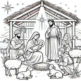 Kerst Kleurboek &ndash; Kleurboek Geboorte van Jezus &ndash; Bijbels Kleurboek 