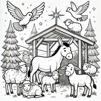Kerst Kleurboek &ndash; Kleurboek Geboorte van Jezus &ndash; Bijbels Kleurboek 