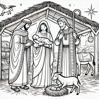 Kerst Kleurboek &ndash; Kleurboek Geboorte van Jezus &ndash; Bijbels Kleurboek 