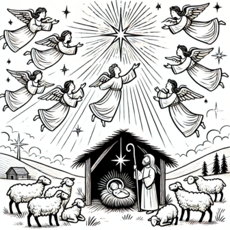 Kerst Kleurboek &ndash; Kleurboek Geboorte van Jezus &ndash; Bijbels Kleurboek 