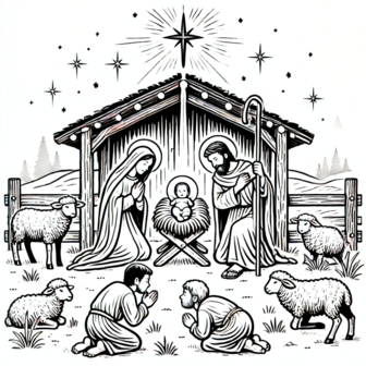 Kerst Kleurboek &ndash; Kleurboek Geboorte van Jezus &ndash; Bijbels Kleurboek 