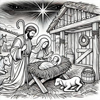 Kerst Kleurboek &ndash; Kleurboek Geboorte van Jezus &ndash; Bijbels Kleurboek 
