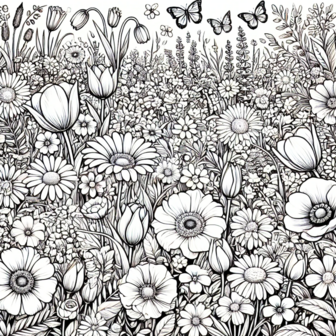Bloemen Kleurboek &ndash; Bloemen Kleurplaten &ndash; Volwassenen En Kinderen Bloemboeketten