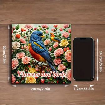 Kleurboek vogels en bloemen &ndash; Natuur kleurboek &ndash; Kleurboek natuur &ndash; Creatief Kleurboek Natuur 