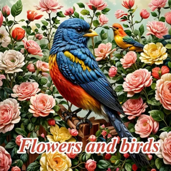 Kleurboek vogels en bloemen &ndash; Natuur kleurboek &ndash; Kleurboek natuur &ndash; Creatief Kleurboek Natuur 