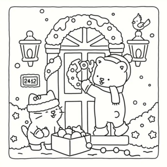 Comfy &amp; Christmas Kleurboek - Gezellige Kerst Kleurplaten - Kleurboek Volwassenen en Kinderen - Knus Kleurboek