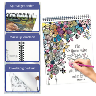Bijbels Kleurboek &ndash; Bijbelteksten &ndash; Christelijk Kleurboek &ndash; Kleurboek Voor Volwassenen En Kinderen &amp;#x2013