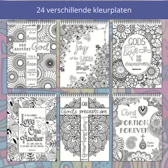 Bijbels Kleurboek &ndash; Bijbelteksten &ndash; Christelijk Kleurboek &ndash; Kleurboek Voor Volwassenen En Kinderen &amp;#x2013