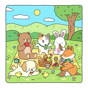 Fuzzy Friends Kleurboek - Viva Tinta Kleurboek - Gezellige Kleurplaten - Kleurboek Volwassenen en Kinderen - Knus Kleurboek