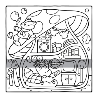 Comfy Cozy Kleurboek - Jade Summer Kleurboek - Gezellige Kleurplaten - Kleurboek Volwassenen en Kinderen - Knus Kleurboek
