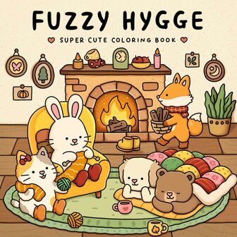 Fuzzy Hygge Kleurboek - Cute &amp; Cozy - Vivi Tinta Kleurboek - Gezellige Kleurplaten