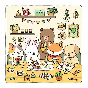 Fuzzy Hygge Kleurboek - Cute &amp; Cozy - Vivi Tinta Kleurboek - Gezellige Kleurplaten