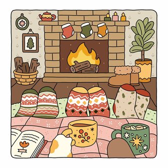 Fuzzy Hygge Kleurboek - Cute &amp; Cozy - Vivi Tinta Kleurboek - Gezellige Kleurplaten