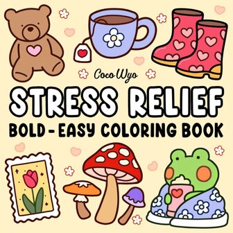 Stress Relief Kleurboek - Coco Wyo Kleurboek - Bold &amp; Easy 