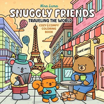 Snuggly Friends Kleurboek - Nina Luma Kleurboek - Traveling the World