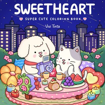 Sweetheart Kleurboek - Vivi Tinta Kleurboek - Cozy Lieve Kleurplaten Dierenvriendjes Valentijn Liefde 