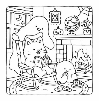 Spooky Fuzzy Kleurboek - Cute Creepy - Vivi Tinta Kleurboek 