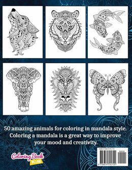 Amazing Animals Kleurboek - Kleurboek Dieren Mandala&#039;s - Dieren Mandala Kleurboek 