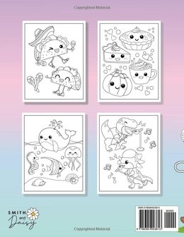 Kawaii Kleurboek - Kawaii Illustraties - Lieve Kawaii Dieren - Kawaii Eten en Snoep - Mindful Ontspannend Kleurboek 