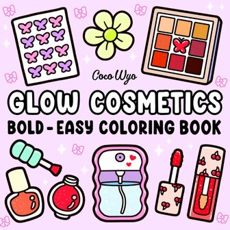 Glow Cosmetics Kleurboek - Coco Wyo - Bold &amp; Easy - Kleurboek Volwassenen en Tieners 