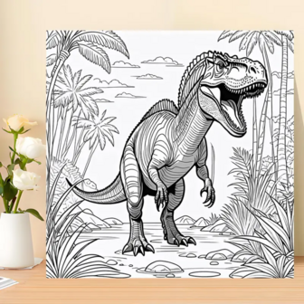 Dino Kleurboek - Kleurboek Kinderen Dinosaurus - Kleurboek Dinosaurus