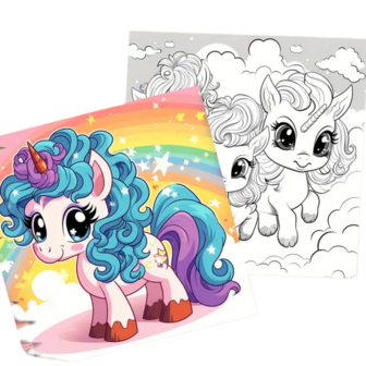 Unicorn Kleurboek - Kleurboek Eenhoorns - Magische Kleurplaten - Eenhoorn Illustraties