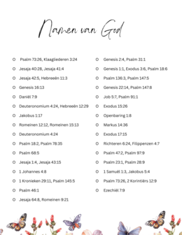 Gebedsdagboek - Christelijk Dagboek - Prayer Journal - De Namen Van God