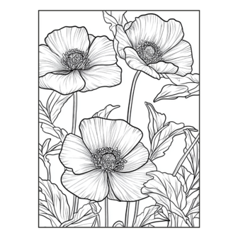 Bloemen Kleurboek - Bloemen Kleurplaten - Volwassenen En Kinderen Bloemboeketten - Kleurboek Natuur Wilde Bloemen - 21,59 x 21,59 cm - 40 Kleurplaten