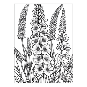 Bloemen Kleurboek - Bloemen Kleurplaten - Volwassenen En Kinderen Bloemboeketten - Kleurboek Natuur Wilde Bloemen - 21,59 x 21,59 cm - 40 Kleurplaten