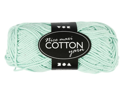 Katoengaren, lichtgroen, afm 8/8, L: 80-85 m, afm maxi , 50 gr/ 1 bol