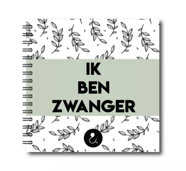 Invulboek Fotoboek Notities Zwangerschap - Botanical - Groen