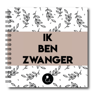 Studio Ins &amp; Outs - Invulboek Zwangerschap - Fotoboek &amp; Zwangerschapsdagboek - Met 80 Invulpagina&rsquo;s - Botanisch Sand 