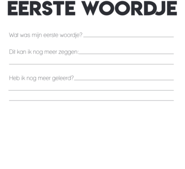 Studio Ins &amp; Outs &ndash; Invulboek Baby&rsquo;s Eerste Jaar &ndash; Fotoboek &amp; Herinneringsboek &ndash; Met 80 Invulpagina&rsquo;s &ndash; Bot