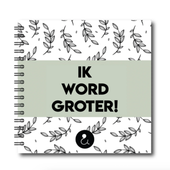 Studio Ins &amp; Outs - Invulboek 4-12 jaar - Ik word groter - Groen - Herinneringsboek Invulboek Kind - Kinder dagboek - Groen