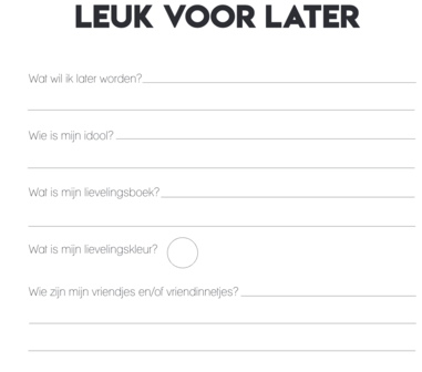 Studio Ins &amp; Outs - Invulboek 4-12 jaar - Ik word groter - Sand - Herinneringsboek Invulboek Kind - Kinder dagboek