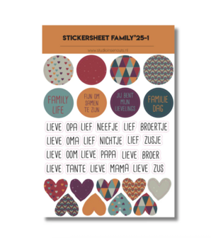 Studio Ins &amp; Outs - Stickervel Quotes Family-2 2025 - Tekststickers - Stickers Met Quotes, Familie &amp; Hartjes - Warme Kl